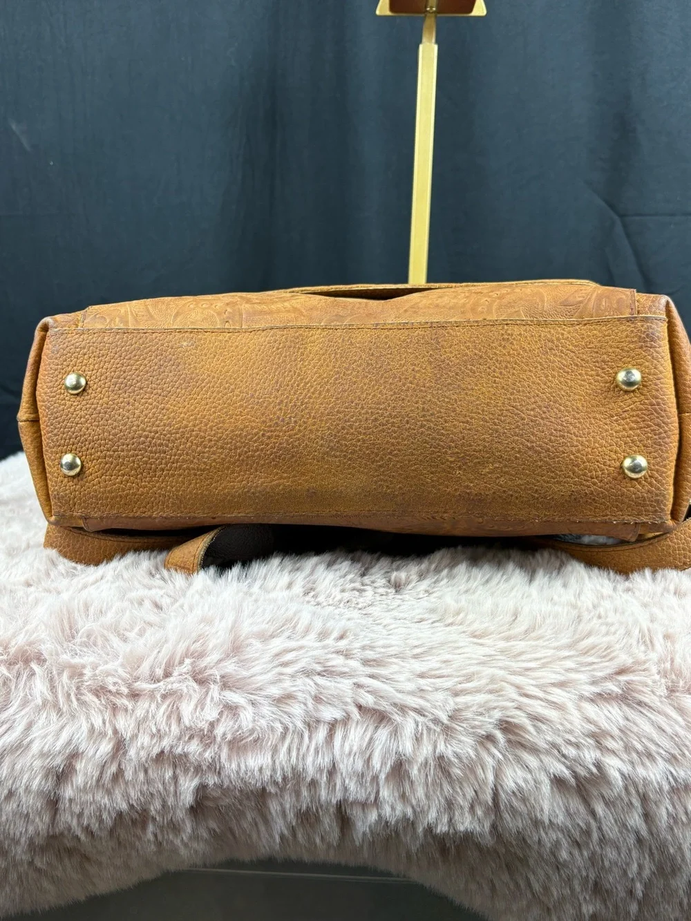 Hand Tooled Vintage Leather Backpack Purse Floral Western Boho Handbag